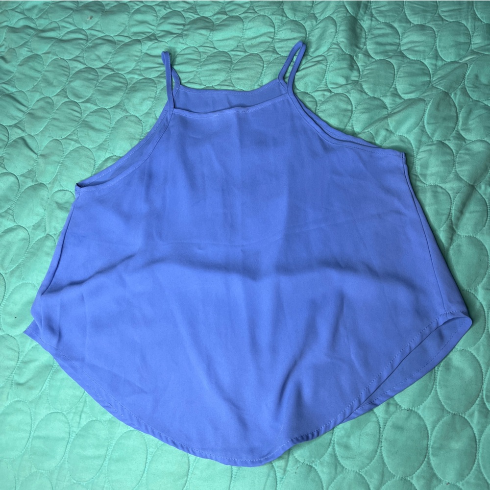Lush Blue Lightweight Flowy Tank Top Size XS